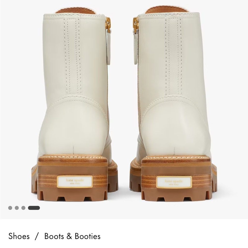 Kate Spade Merritt Lug Cream booties Size 36 - Picture 5 of 12